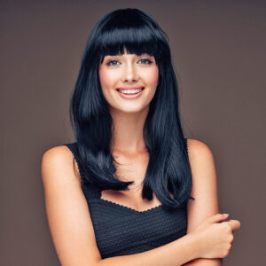 Women's hair color and cut