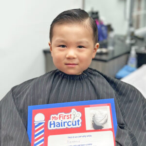 Child's first haircut