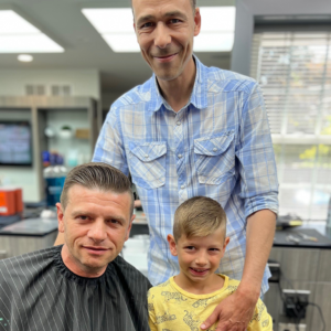 Men and boy haircut and style