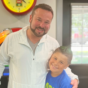 Dad and son haircut and style