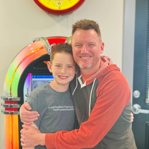 Dad and son haircut and style